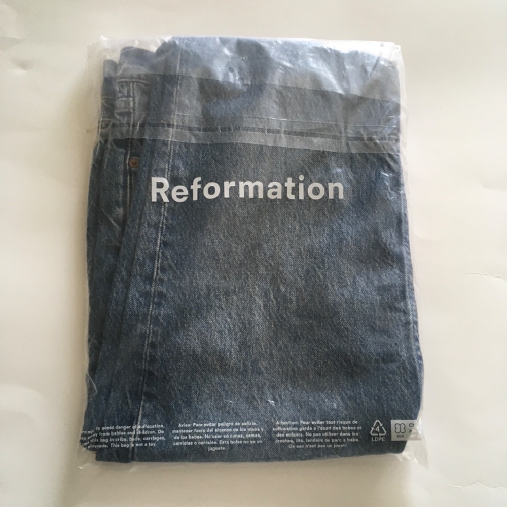 NWT Reformation Cynthia High Rise Straight Jeans in Colorado Sz 29 Button Fly - Picture 4 of 16